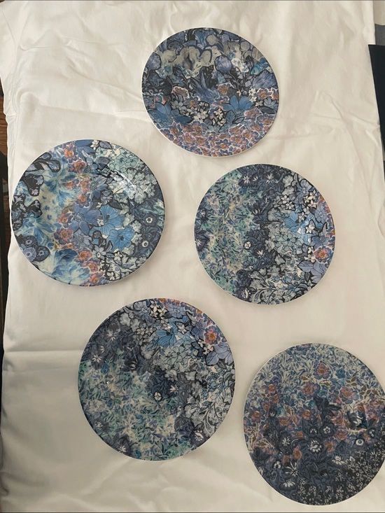 Williams Sonoma Other - Williams Sonoma Michelle Kim Watercolor Plastic Outdoor Plates (5)
